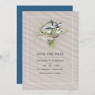 Cool Summer Beach Wedding Photo Save The Date