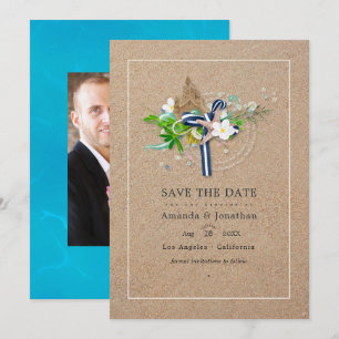 Cool Summer Beach Wedding Photo Save The Date