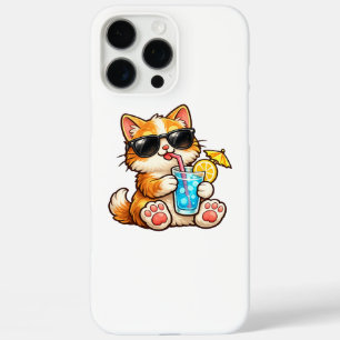 Cool Summer Cat iPhone 16 Pro Max Case