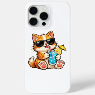 Cool Summer Cat iPhone 15 Pro Max Case