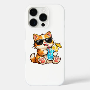 Cool Summer Cat iPhone 16 Pro Case