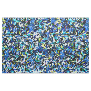 Cool Summer Colours Paint Splatter Pattern Fabric