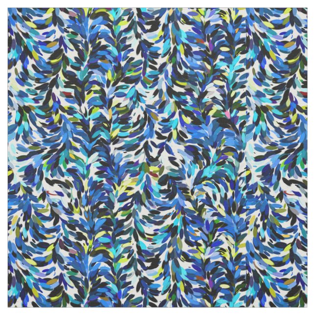 Cool Summer Colours Paint Splatter Pattern Fabric (Swatch)