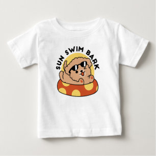 Cool Summer Dog Floating – Cute Puppy Pool Party Baby T-Shirt