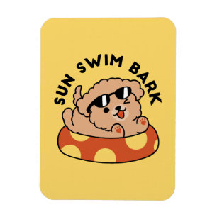 Cool Summer Dog Floating – Cute Puppy Pool Party Magnet