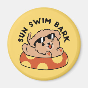 Cool Summer Dog Floating – Cute Puppy Pool Party Magnet