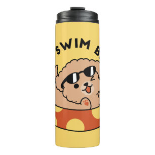 Cool Summer Dog Floating – Cute Puppy Pool Party Thermal Tumbler