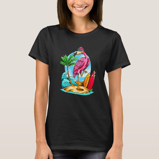 Cool Summer Flamingo  Graphic Tees & Cool Designs (Front)
