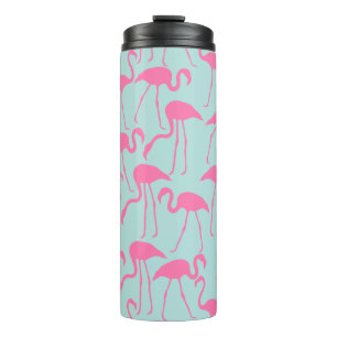Cool Summer Flamingo Pattern Thermal Tumbler