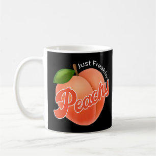 Cool Summer Fruit Retro Just Peachy & Keep It Peac Coffee Mug