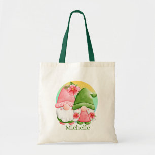 cool Summer gnomes add name girls Tote Bag