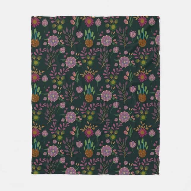 Cool Summer Pattern Fleece Blanket (Front)