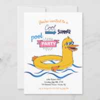 Cool Summer Pool Party Invitation