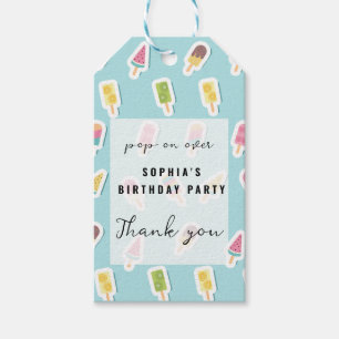 Cool Summer Popsicle Birthday Gift Tags