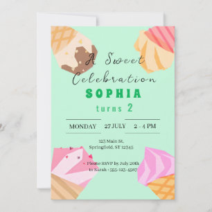 Cool Summer Popsicle Birthday Invitation