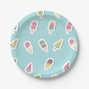Cool Summer Popsicle Birthday Paper Plate