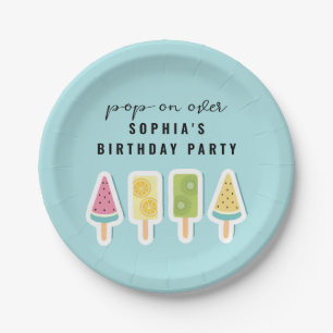 Cool Summer Popsicle Birthday Paper Plate