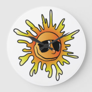 COOL SUMMER SUN LARGE CLOCK
