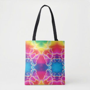 Cool Summer Tie Dye Rainbow Colour Fun Beach Tote Bag