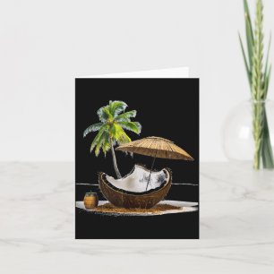 Cool Summer Vacation Men Women Beach Palm Tree Card