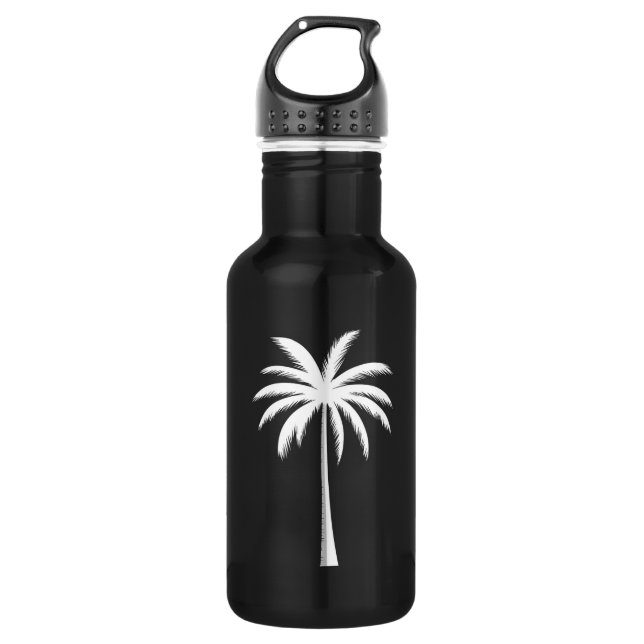 Cool Summer Vacation Sunset Beach Palm Tree 532 Ml Water Bottle (Front)