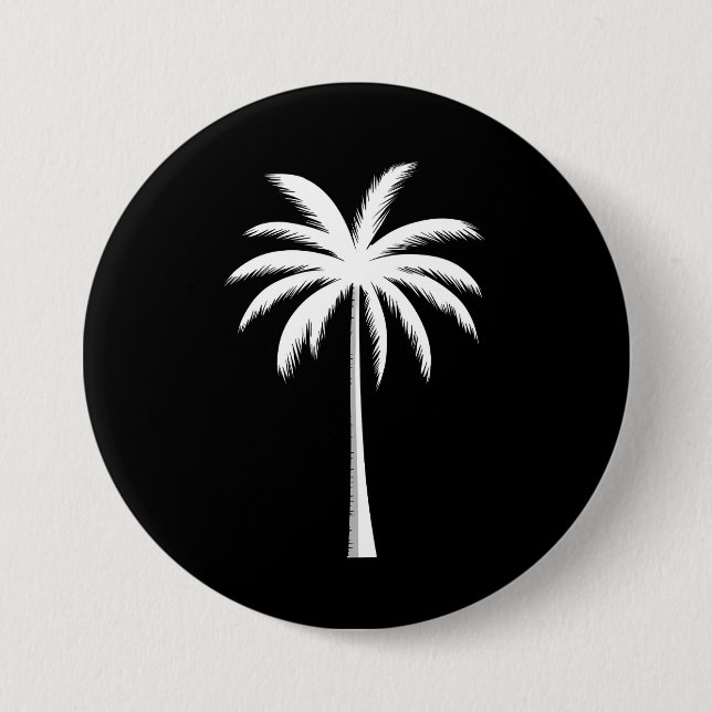 Cool Summer Vacation Sunset Beach Palm Tree 7.5 Cm Round Badge (Front)