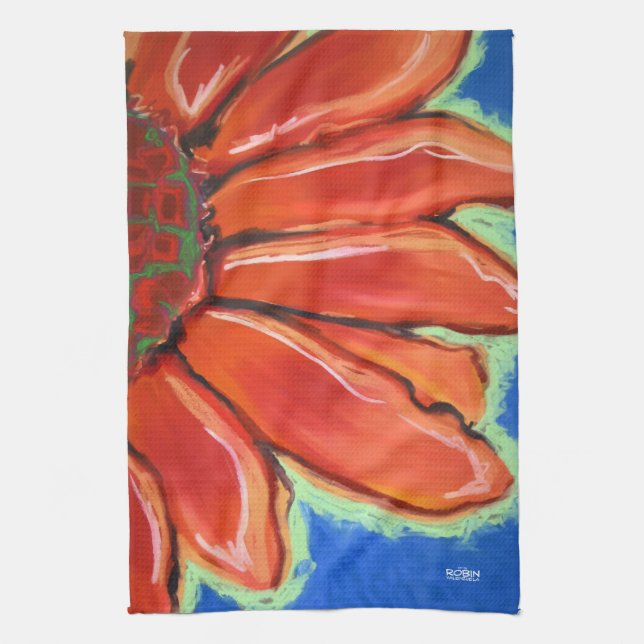 "Cool Sunflower" Kitchen Towel (Vertical)
