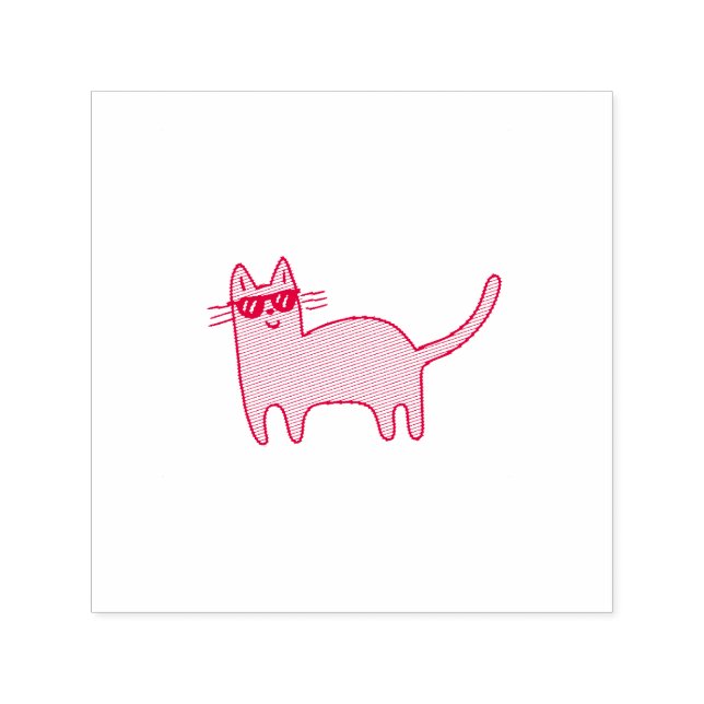 Cool Sunglasses Cat Self-inking Stamp (Design)