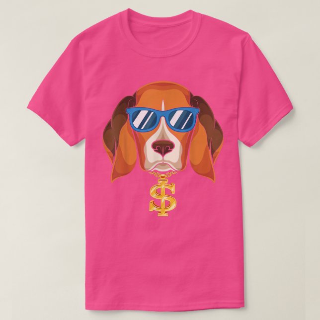 Cool Sunglasses Dog Lover Pet Owner Dog Owner Beag T-Shirt (Design Front)