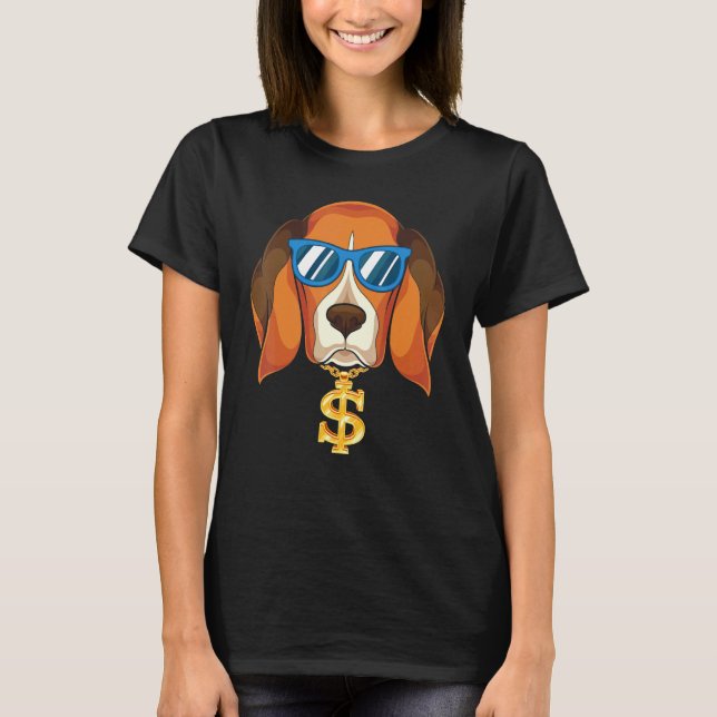 Cool Sunglasses Dog  Pet Owner Dog Owner Beagle 1 T-Shirt (Front)