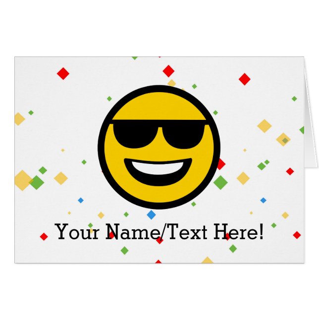 Cool Sunglasses Emoji (Front Horizontal)