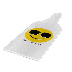 Cool Sunglasses Emoji Guy Cutting Board