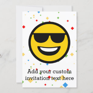 Cool Sunglasses Emoji Invitation