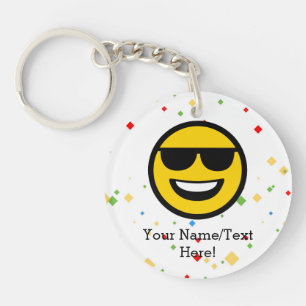 Cool Sunglasses Emoji Key Ring