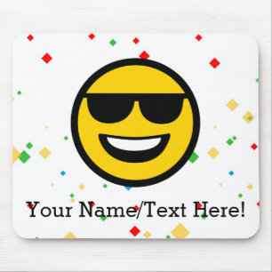 Cool Sunglasses Emoji Mouse Mat