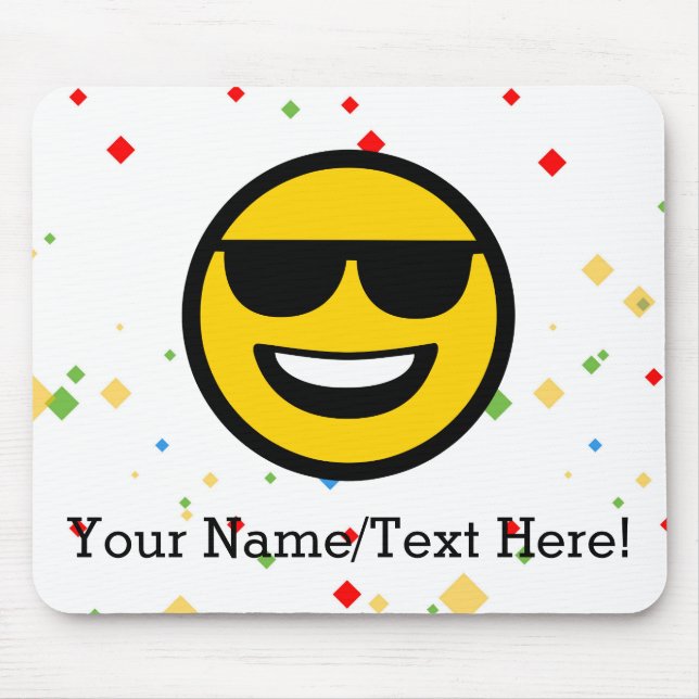 Cool Sunglasses Emoji Mouse Mat (Front)