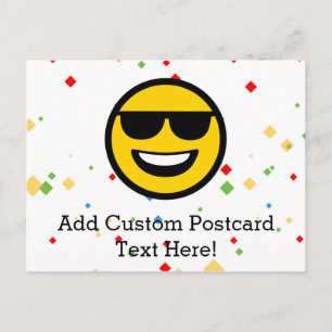 Cool Sunglasses Emoji Postcard