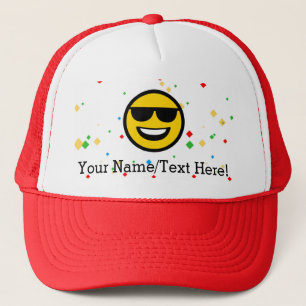Cool Sunglasses Emoji Trucker Hat
