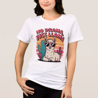 Cool Sunglasses Llama Design Tri-Blend Shirt