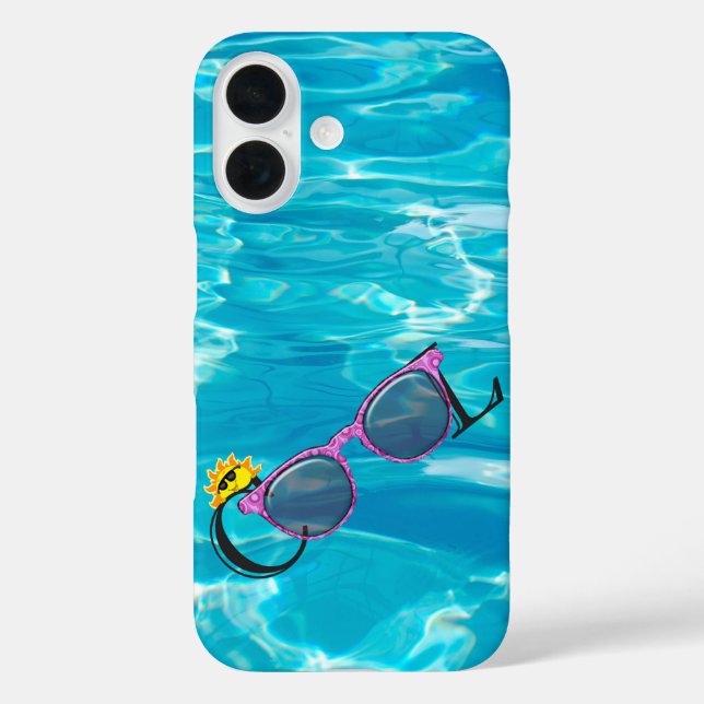 COOL Sunglasses On Pool Water Case-Mate iPhone Case (Back)