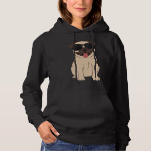 Cool Sunglasses Pug Dude Dog Lover Puppy Kids Boys Hoodie