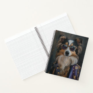 Cool Sunglasses Rockstar Shetland Sheepdog Sheltie Notebook