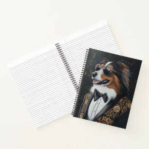 Cool Sunglasses Shetland Sheepdog Sheltie Notebook