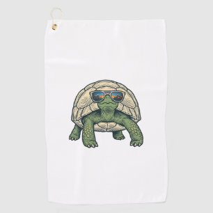 Cool Sunglasses Tortoise Vintage Vector Design_1 Golf Towel