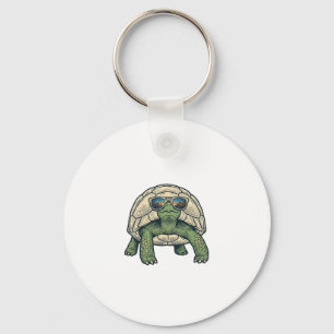 Cool Sunglasses Tortoise Vintage Vector Design_1 Key Ring