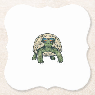 Cool Sunglasses Tortoise Vintage Vector Design_1 Paper Coaster