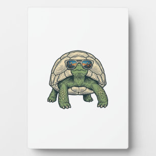 Cool Sunglasses Tortoise Vintage Vector Design_1 Plaque