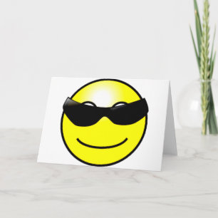 Cool Sunglasses Yellow Face Card