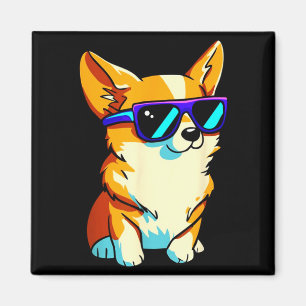 Cool Sungles Corgi Gift Boys Girls Women Men Magnet