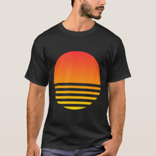 Cool Sunset Summer Beach Surf 80s Retro Vaporwave T-Shirt